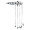 Silver diamond-encrusted tassel pearl grab clip hair clip accessory, fashionable and versatile ladies' hair clip Item Picture